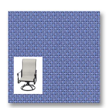 Twitchell Textilene Sunsure Patio Periwinkle Patio Chair Replacement Sling Fabric