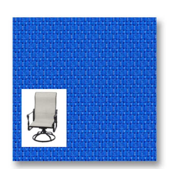 Twitchell Textilene Sunsure Patio Royal Blue Patio Chair Replacement Sling Fabric