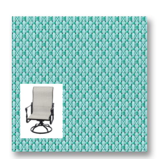 Twitchell Textilene Sunsure Patio Turquoise Patio Chair Replacement Sling Fabric