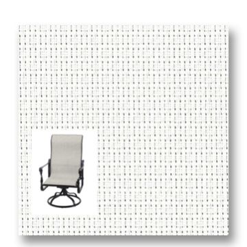 Twitchell Textilene Sunsure Patio White Patio Chair Replacement Sling Fabric