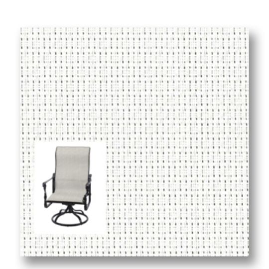 Twitchell Textilene Sunsure Patio White Patio Chair Replacement Sling Fabric
