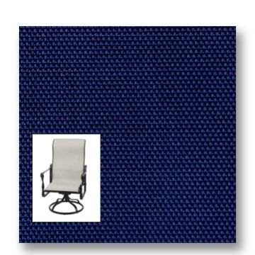 Twitchell Textilene Sunsure Sea Isle Blue Patio Chair Replacement Sling Fabric