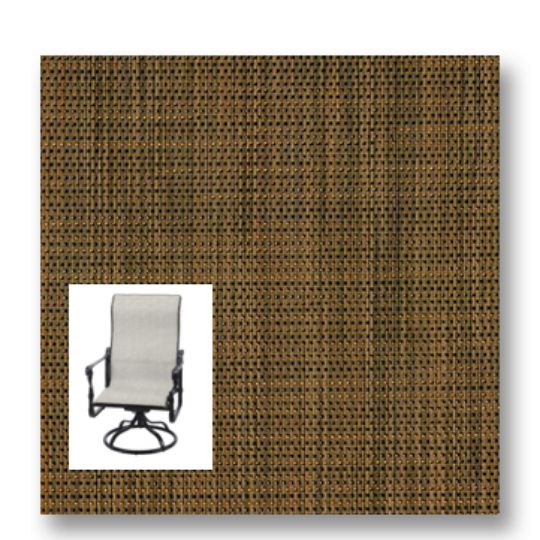 Twitchell Textilene Sunsure Sierra Sands Leaves Patio Chair Replacement Sling Fabric