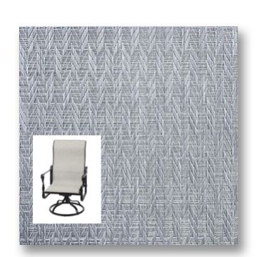 Twitchell Textilene Sunsure Silver Lining Patio Chair Replacement Sling Fabric
