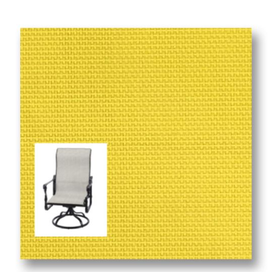 Twitchell Textilene Sunsure Yellow Patio Chair Replacement Sling Fabric