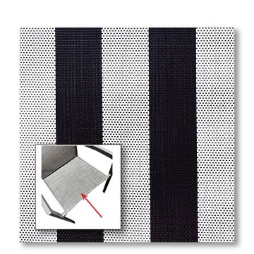 Picture of Black White Café Stripe | Chair Seat Bottom Only