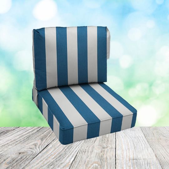 Picture of Cabana Regatta | Center Seam Patio Chair Cushions