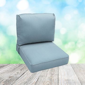 Picture of Canvas Air Blue | Center Seam Patio Chair Cushions