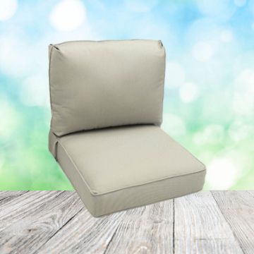 Deep Seating Patio Chair Cushions | Center Seam Style | Sunbrella