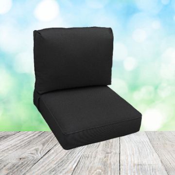 Picture of Canvas Black | Center Seam Patio Chair Cushions
