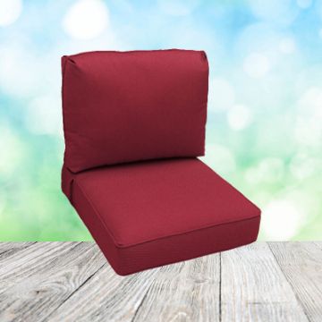 Picture of Canvas Burgundy | Center Seam Patio Chair Cushions