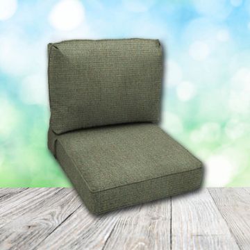 Deep Seating Patio Chair Cushions | Center Seam Style | Sunbrella