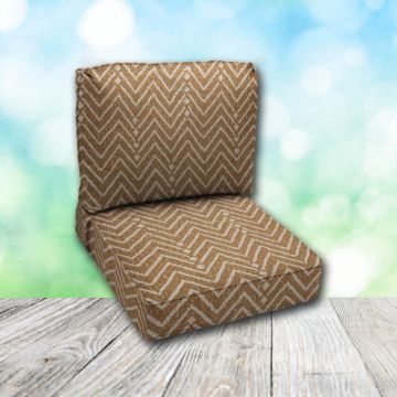 Deep Seating Patio Chair Cushions | Center Seam Style | Sunbrella