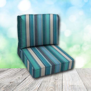 Deep Seating Patio Chair Cushions | Center Seam Style | Sunbrella
