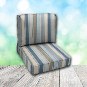 Deep Seating Patio Chair Cushions | Center Seam Style | Sunbrella