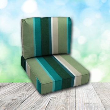 Deep Seating Patio Chair Cushions | Center Seam Style | Sunbrella
