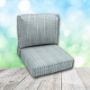 Deep Seating Patio Chair Cushions | Center Seam Style | Sunbrella