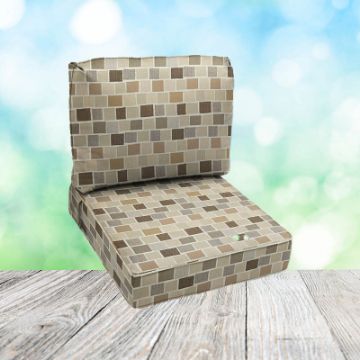 Deep Seating Patio Chair Cushions | Center Seam Style | Sunbrella