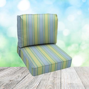 Deep Seating Patio Chair Cushions | Center Seam Style | Sunbrella