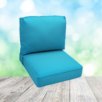 Deep Seating Patio Chair Cushions | Center Seam Style | Sunbrella
