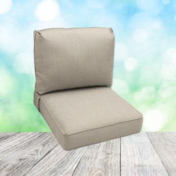 Deep Seating Patio Chair Cushions | Center Seam Style | Sunbrella