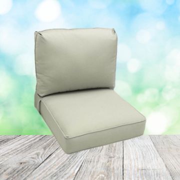 Deep Seating Patio Chair Cushions | Center Seam Style | Sunbrella