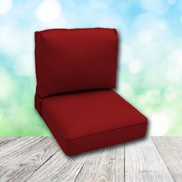 Deep Seating Patio Chair Cushions | Center Seam Style | Sunbrella