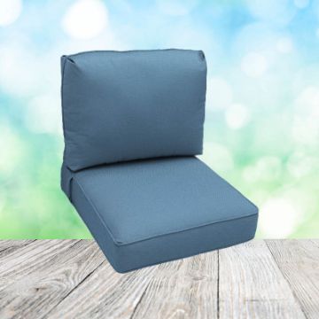 Deep Seating Patio Chair Cushions | Center Seam Style | Sunbrella