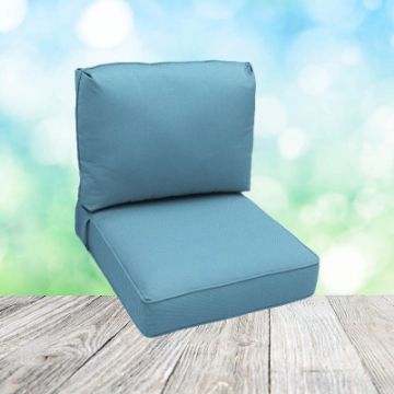 Deep Seating Patio Chair Cushions | Center Seam Style | Sunbrella