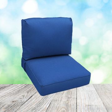 Deep Seating Patio Chair Cushions | Center Seam Style | Sunbrella