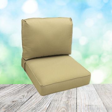 Deep Seating Patio Chair Cushions | Center Seam Style | Sunbrella