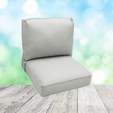 Deep Seating Patio Chair Cushions | Center Seam Style | Sunbrella