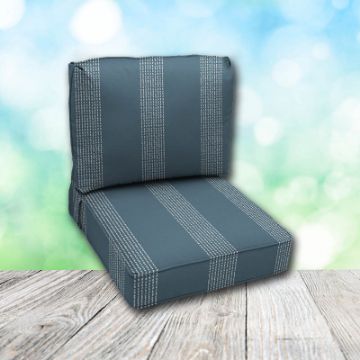 Deep Seating Patio Chair Cushions | Center Seam Style | Sunbrella