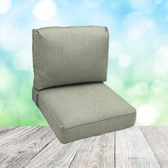 Deep Seating Patio Chair Cushions | Center Seam Style | Sunbrella