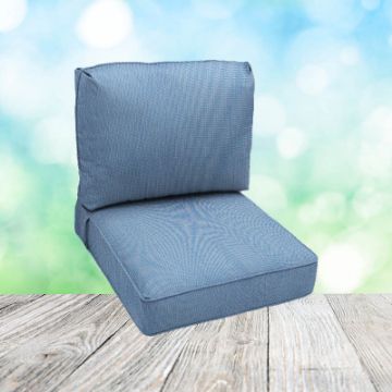 Deep Seating Patio Chair Cushions | Center Seam Style | Sunbrella