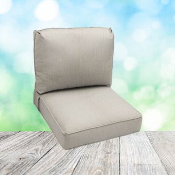 Deep Seating Patio Chair Cushions | Center Seam Style | Sunbrella