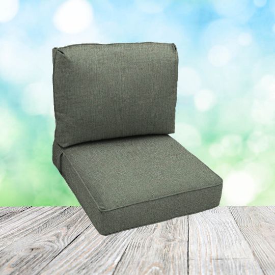 Deep Seating Patio Chair Cushions | Center Seam Style | Sunbrella