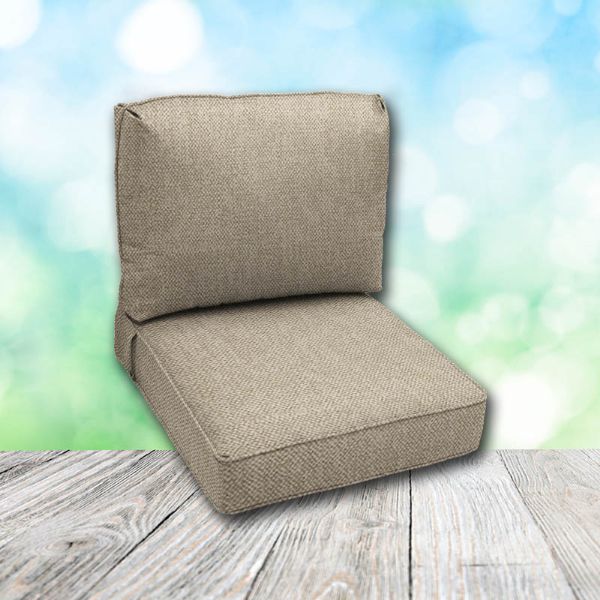 Deep Seating Patio Chair Cushions | Center Seam Style | Sunbrella