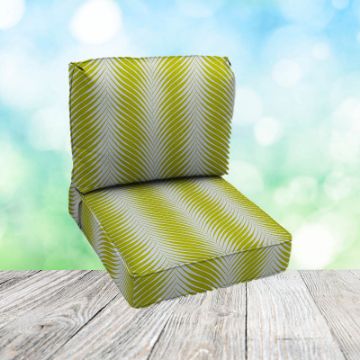 Deep Seating Patio Chair Cushions | Center Seam Style | Sunbrella
