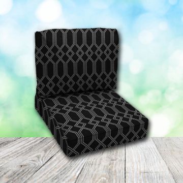 Deep Seating Patio Chair Cushions | Center Seam Style | Sunbrella