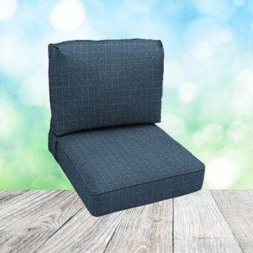 Deep Seating Patio Chair Cushions | Center Seam Style | Sunbrella