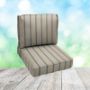 Deep Seating Patio Chair Cushions | Center Seam Style | Sunbrella