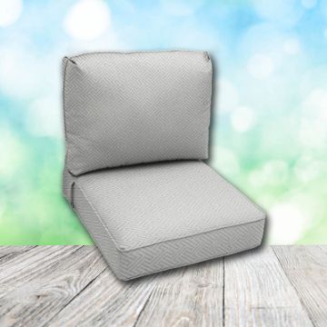 Deep Seating Patio Chair Cushions | Center Seam Style | Sunbrella