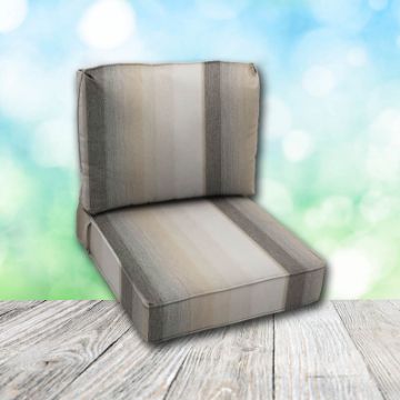 Deep Seating Patio Chair Cushions | Center Seam Style | Sunbrella
