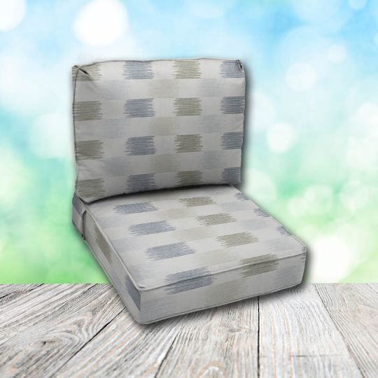 Deep Seating Patio Chair Cushions | Center Seam Style | Sunbrella