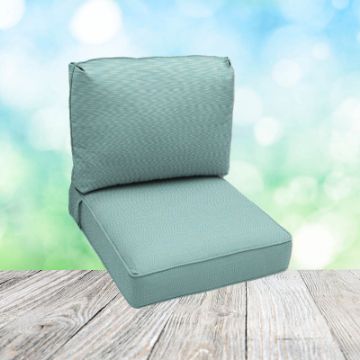 Deep Seating Patio Chair Cushions | Center Seam Style | Sunbrella