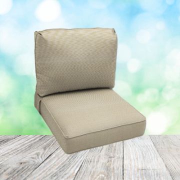 Deep Seating Patio Chair Cushions | Center Seam Style | Sunbrella