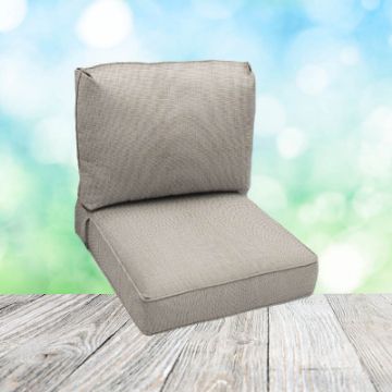 Deep Seating Patio Chair Cushions | Center Seam Style | Sunbrella