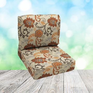 Deep Seating Patio Chair Cushions | Center Seam Style | Sunbrella