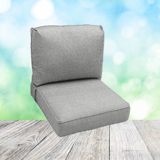 Deep Seating Patio Chair Cushions | Center Seam Style | Sunbrella